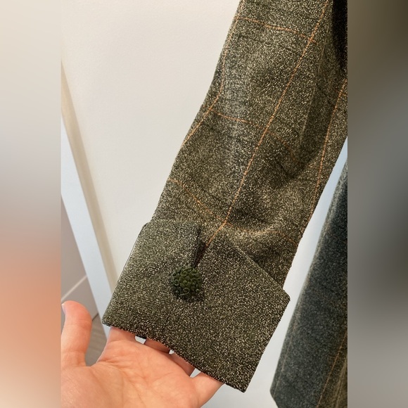 VINTAGE Olive Green and Beige Sleeveless Dress and Blazer Set | Modern US Size S - Picture 3 of 13